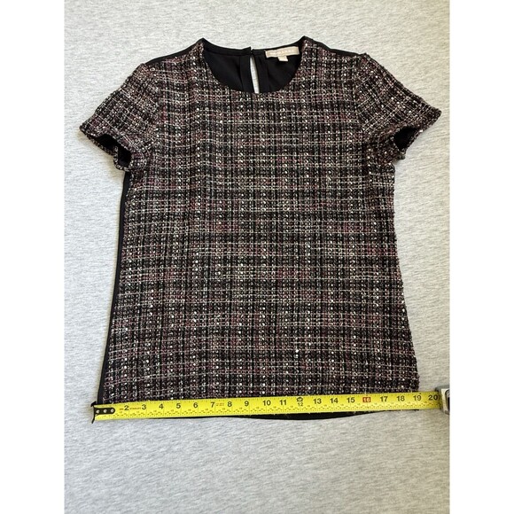 Women's Banana Republic Size XS Tweed Front Shirt Short Sleeve - Picture 5 of 9